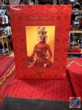 Holiday gift holiday porcelain Barbie collection new in box original price tag says $195