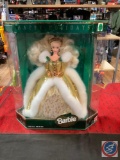 1994 happy holidays Barbie blonde with gold dress green box