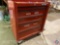 Rolling Craftsman Five Drawer Tool Chest Measuring 26 1/2'' X 18'' X 31 3/4''