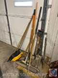 Push Brooms, Broom Spades, Shovels, Sledgehammer