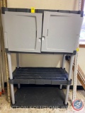 Rubbermaid Cabinet with Two Shelves Measuring 35 1/4'' X 19'' X 55''