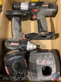 Craftsman 3/8'' Drill Driver, Craftsman Impact Driver {{NO BATTERY}} and Battery Charger