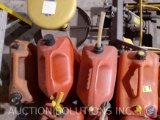 (4) Gas Cans Assorted Sizes