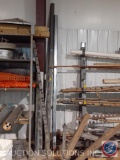 Assorted Pieces of Jamb Trim, All Thread, 9' X 2'' Reinforcement Struts and Utility Rack. (Contents