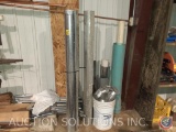 Assorted Pieces of Duct Pipe, Duct Elbows and PVC Pipe