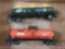 Replica UP 36927 North Western Systems Three Dome Tank Car and Lionel 36148 New Haven Single Dome
