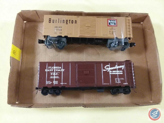 Replica Burlington Route CB&Q 17786 and Replica Florida East Coast F.E.C. 21008 Speedway to