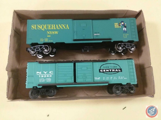 Replica York Central NYC 19263 Double Door Green O Gauge Boxcar and Lionel O Gauge NYSW Standard