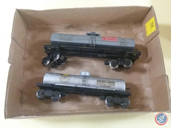 Vintage Replica Allied Chemical GCX Single Dome Tank Car 5340 and Vintage Replica Lionel 6555 Deluxe
