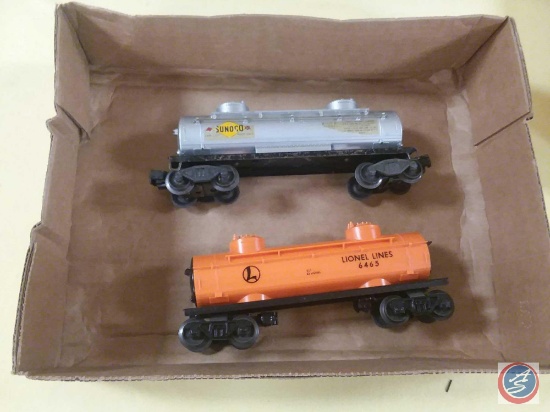 Lionel 6465 Sunoco Two Dome Tank Car and Lionel Lines 6465 Two Dome Tank Car