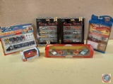 Ford Micro Stock Car Transporter with Cars, Hot Wheels Racing Series 1 and 2, Burago 1/40 Scale Car,
