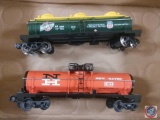 Replica UP 36927 North Western Systems Three Dome Tank Car and Lionel 36148 New Haven Single Dome