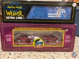 {{2X$Bid}} M.T.N. Santa Fe Flat Car with PT Cruisers 20-98190 and Weaver 3-Rail CR 269875