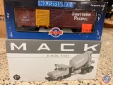 {{2X$Bid}} First Gear Blue Diamond R Model Mack Cement Mixer 19-2446 and Atlas Southern Pacific