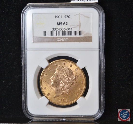 1901-P $20 Liberty Head Double Eagle MS 62 NGC