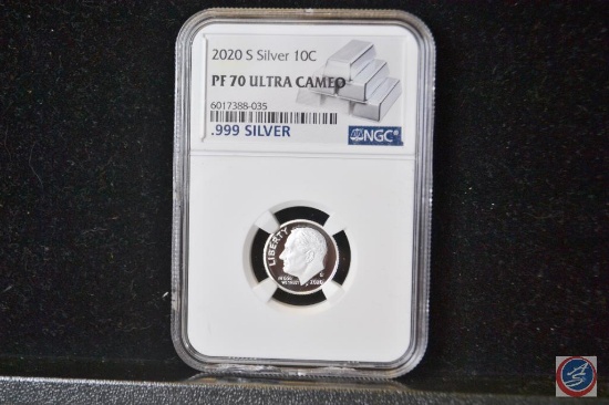 2020-S Silver 10 cent PF 70 .999 Silver Ultra Cameo NGC