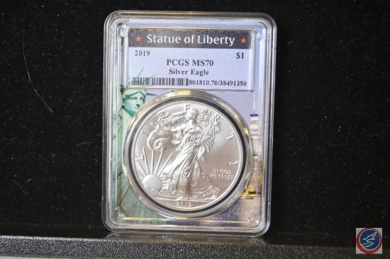 2019 Statue of Liberty $1 Silver Eagle PCGS MS70