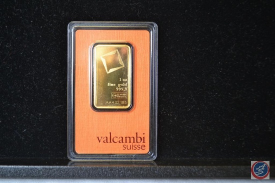 Valcambi Suisse I Oz 31.10g 999.9 gold ingot AA 422185