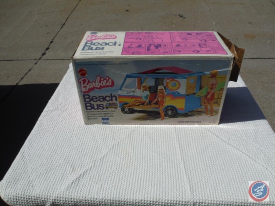 Vintage Barbie Beach Bus & Doll case