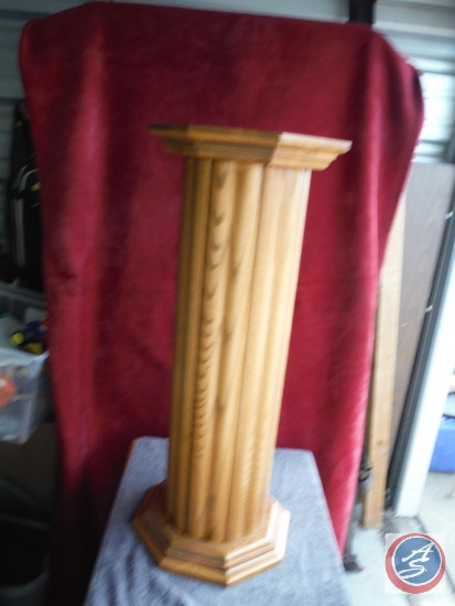 30 in oak octacon pedestal