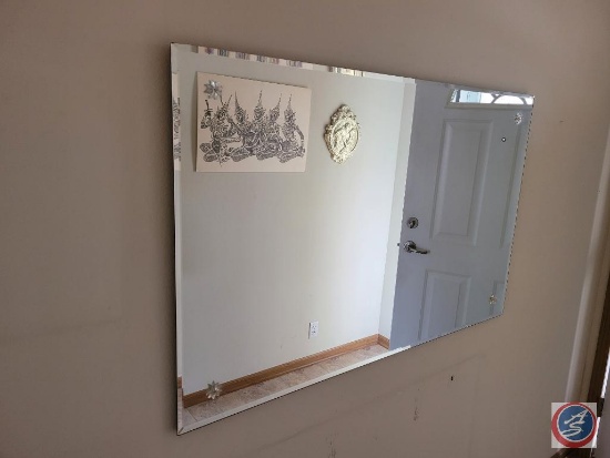 Vintage mirror with shell edges