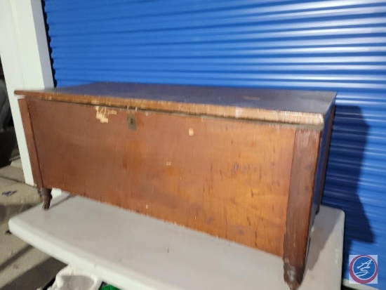 Hand made oak wood hop chest (1920's)