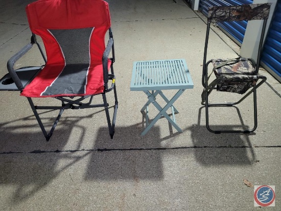 small hunters chair and table