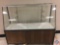 Retail Wood/Metal/Glass Display Case...w/3 Shelf brackets and 2 storage shelves on backside
