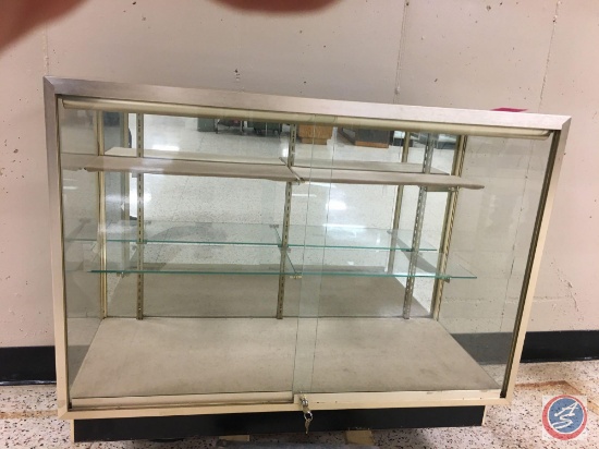 Retail Metal/Glass Display Case by Jahabow w/1 padded shelf and 1...Glass shelf 48" x 20" x 38" (Lig