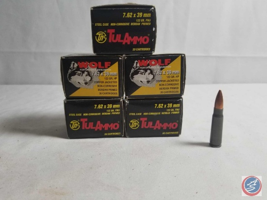 122 Gr. Wolf 7.62 X 39mm Ammo (100 Rounds)