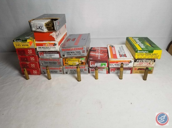 3 Boxes Of 7mm Mauser 145 Gr, 1 Box 7X57 Mauser 139 Gr, 3 Boxes 300 Win. 180 Gr, 2 Boxes 243 Win 95