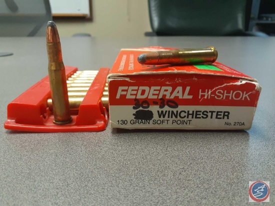 130 Gr. Federal Hi-Shok 30-30 Winchester Ammo (30 Rounds)