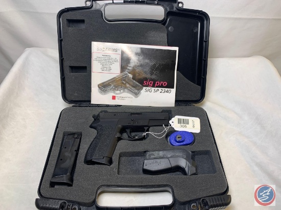 Sig Sauer Model SP2340-40-B 40 S&W Pistol Semi-Auto pistol as new in factory case with 2 magazines