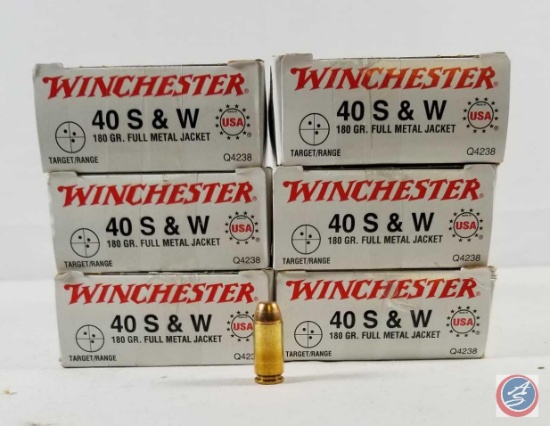{{6X$BID}} 180 Gr. FMJ Winchester 40 Smith and Wesson Ammo (300 Rounds)