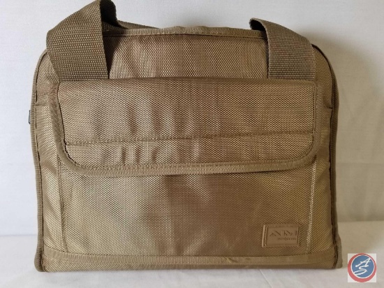 AIM Sports Tan Bag With (6) Springfield XDS 9mm Magazines And a Blackhawk locking Holster for the