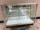 Retail Metal/Glass Display Case by Jahabow w/2 Glass Shelves 48