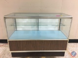 Retail Metal/Glass Display Case w/1 Glass shelf and Open Storage on bottom backside...48