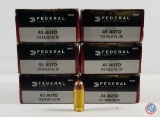 {{6X$BID}} 230 Gr. FMJ RN Federal Ammunition 45 Auto Ammo (300 Rounds)