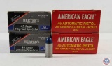 230 Gr. TNJ Herter's Aluminum Case 45 Auto Ammo (100 Rounds) and 230 Gr. FMJ American Eagle .45