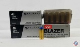 155 Gr. JHP Federal Ammunition 40 Smith and Wesson Ammo (100 Rounds), 180 Gr. PHP CCI Blazer 40