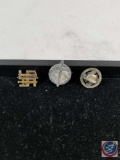 WWII German NSD S.B.St Stahlhelm Membership Pin, WWII German Nazi Sports badge w/ Swastika and Sword