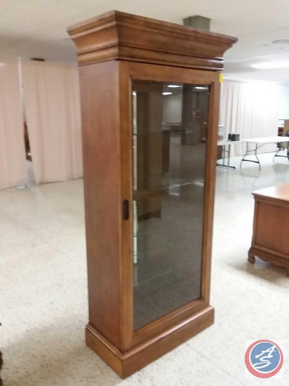 Curio Cabinet w/ Sliding Front Door & Light - 36" x 18" x 78.5"