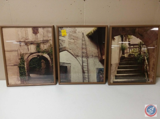 (3) Framed Wall Paintings (no signature)