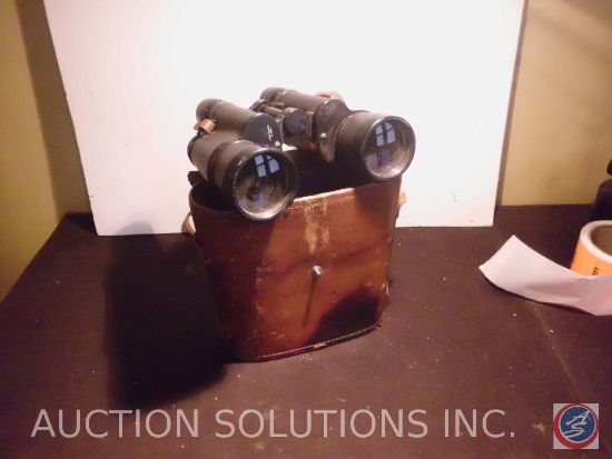 Vintage Binoculars with Leather Carrying Case