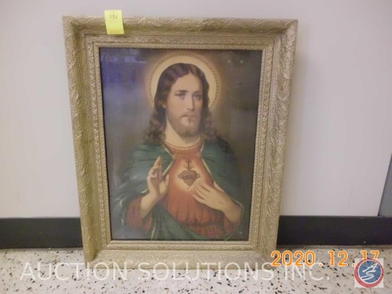 Print of Jesus in Ornate Frame