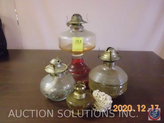 (4) Vintage Kerosene Lamps