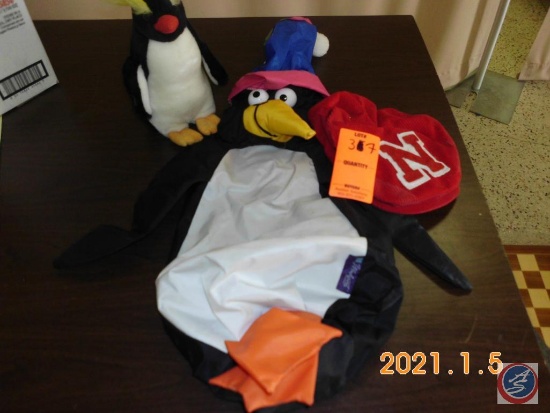Nebraska Husker Penguin Inflatable and Plush Toy