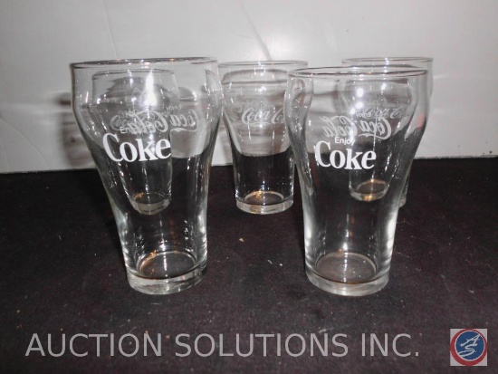 (5) Coca-Cola Clear Glass Tumblers