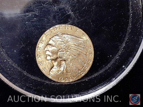 1929 GOLD $2 1/2 COIN