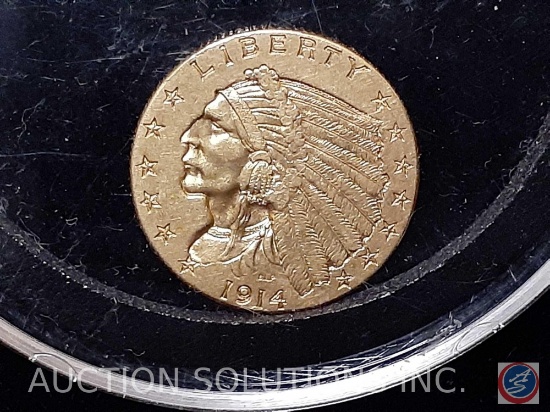 1914 GOLD $2 1/2 COIN